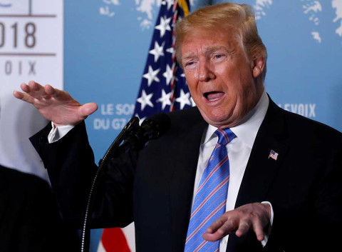 Trump deja cumbre del G7 y justifica guerra comercial
