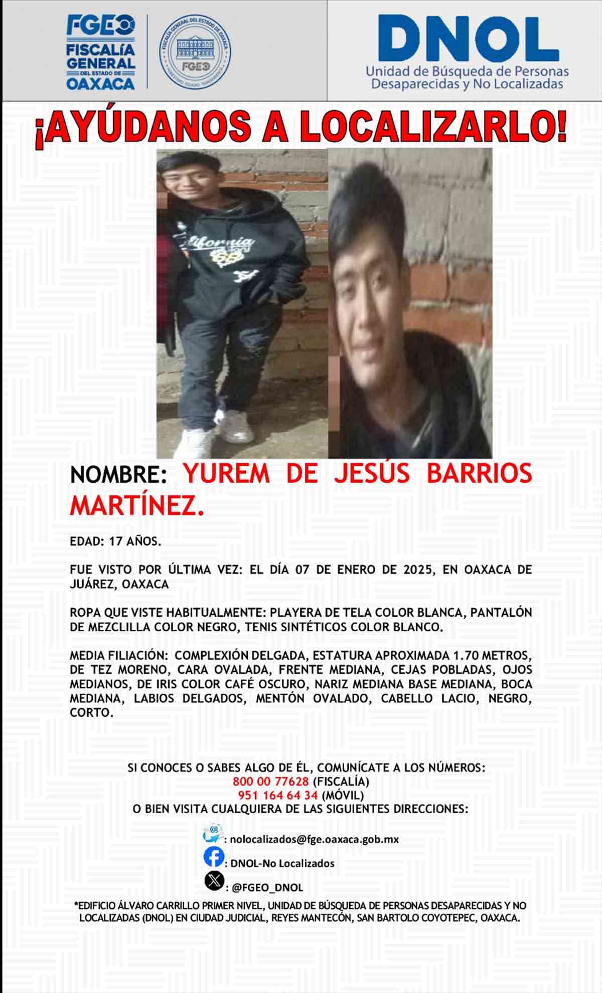 Ficha de Yurem de Jesús Barrios. (Especial)