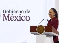 La presidenta Claudia Sheinbaum en su conferencia mañanera del 2 de abril