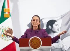 Claudia Sheinbaum en el Salón Tesorería.