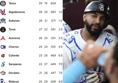Así van los standings de la Liga Mexicana de Beisbol (17 de mayo)
