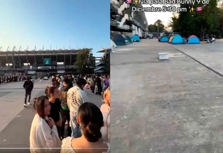 Fans de Bad Bunny en el Estadio GNP