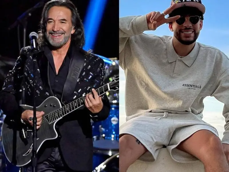 Marco Antonio Solís cantando 'Me porto bonito' de Bad Bunny