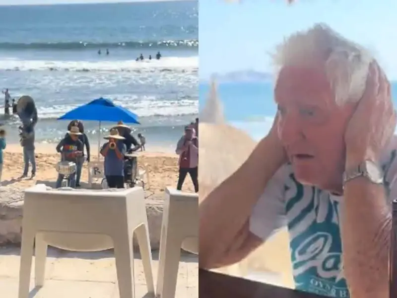 Turista se molesta ruido banda Mazatlán video
