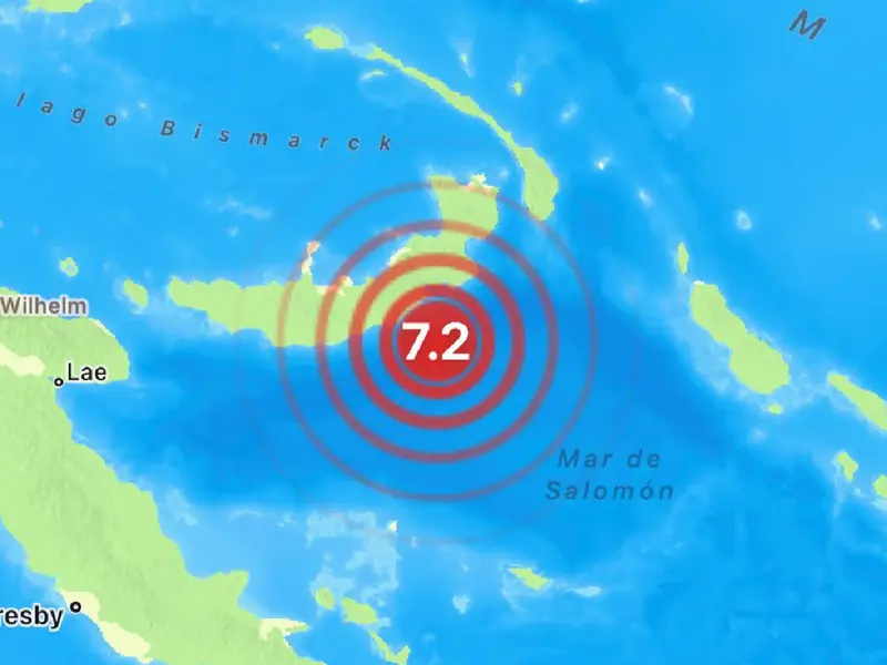 Terremoto de 7.2 de magnitud en Papúa Nueva Guinea
