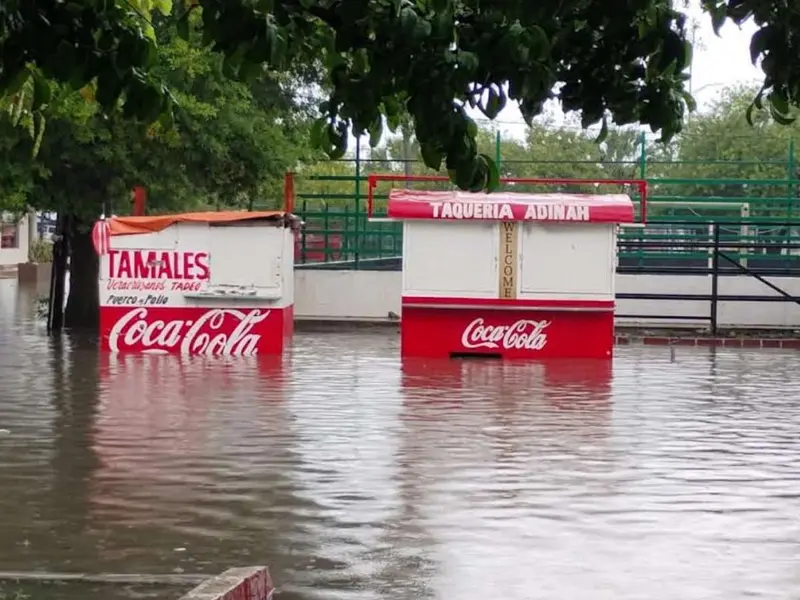 Se inunda Matamoros, Tamaulipas, tras fuertes lluvias 
