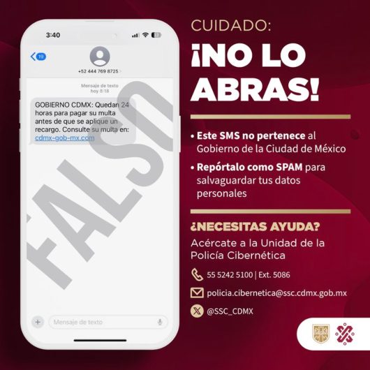 Alertan por fraude en CDMX: No abras el mensaje en tu celular