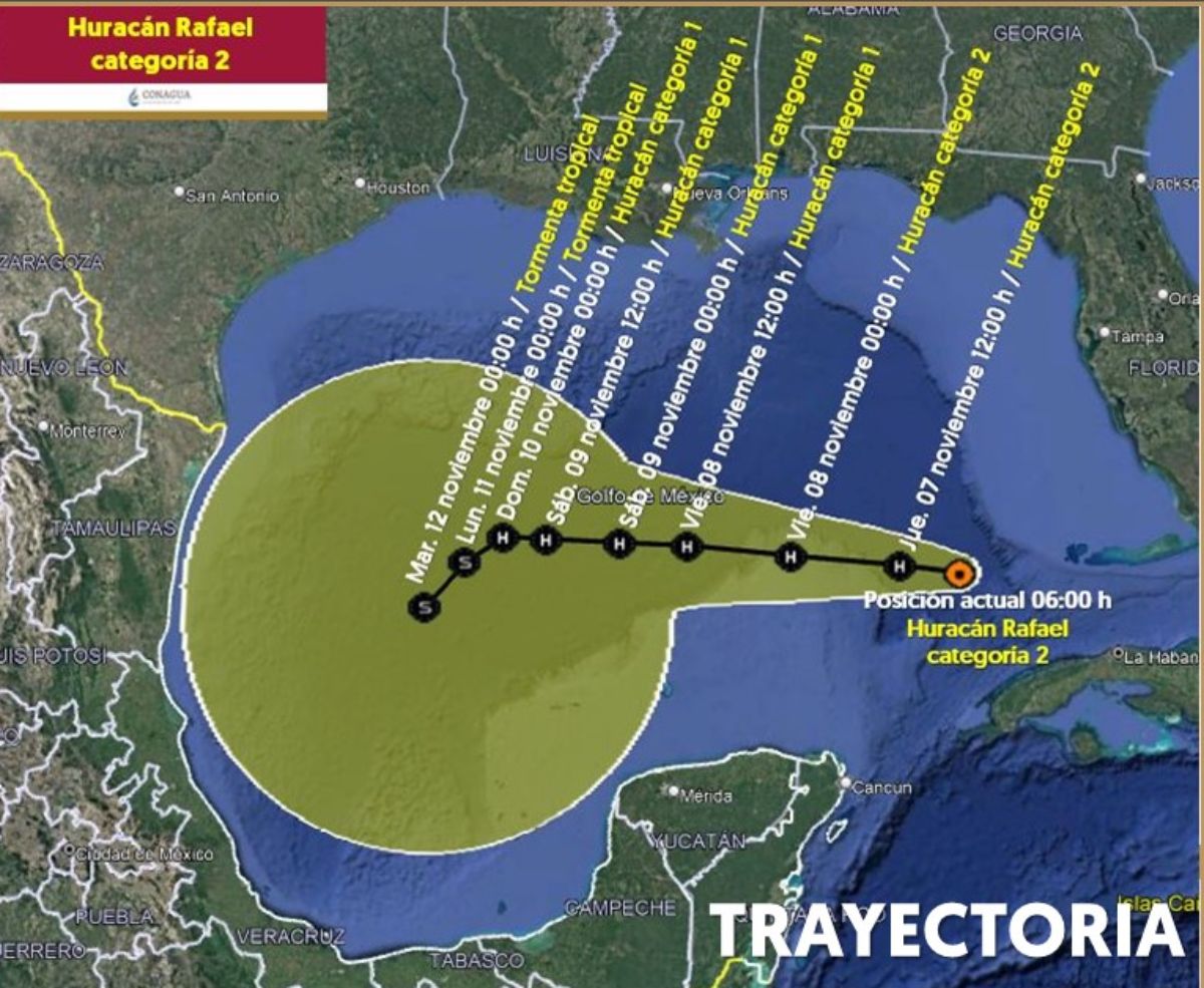 Uracan Rafael Huracán Rafael cambia trayectoria hacia México