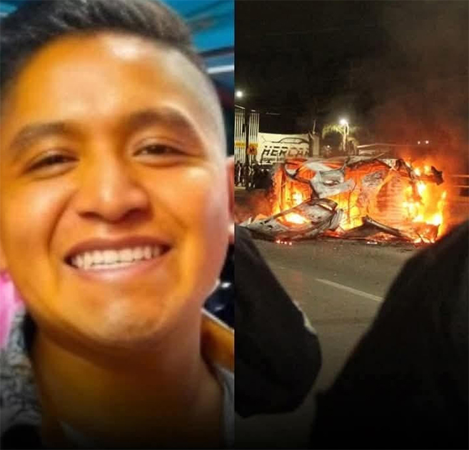 Joven que murió al ser atropellado en su puesto de jugos