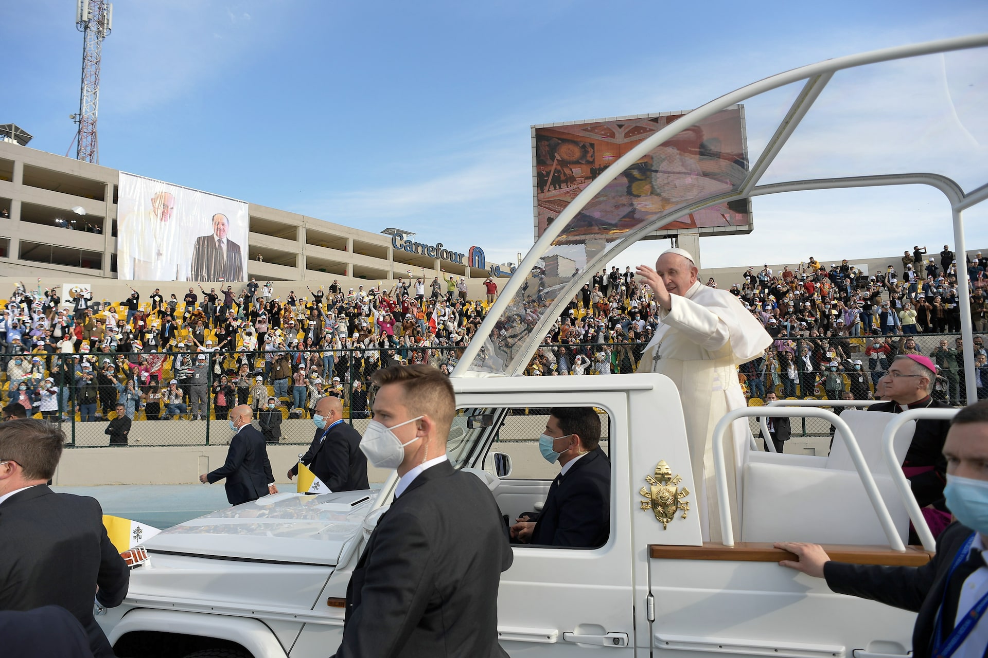 Papa Franciso durante su viaje a Irak. (Reuters)