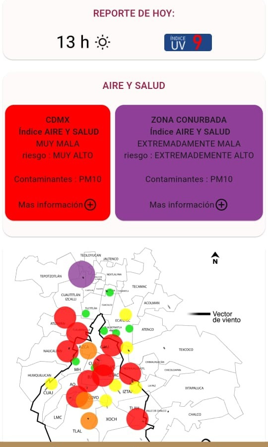 ¿Contingencia hoy? Hay MUY MALA calidad del aire en CDMX y Edomex