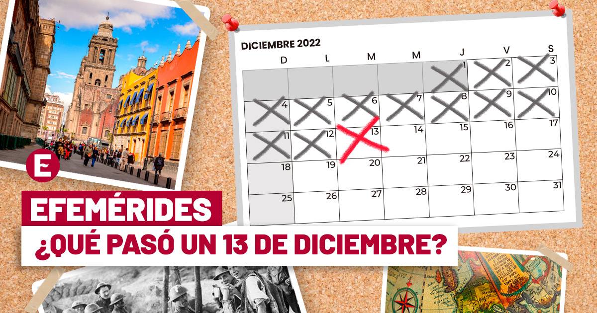 ¿Qué se celebra el 13 de diciembre? Éstas son las efemérides del día