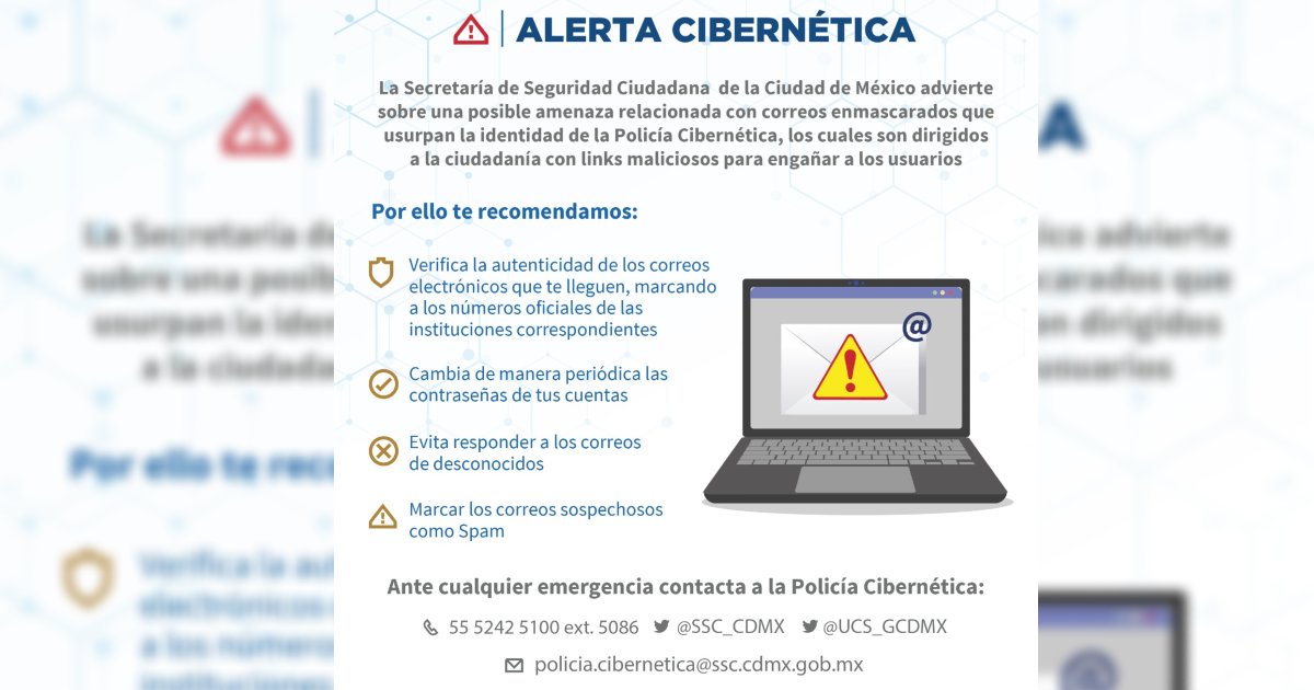 SSC alerta sobre correos maliciosos que se hacen pasar por la Policía ...