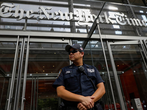 Refuerzan seguridad en medios de comunicación de NY tras tiroteo (Foto: Reuters)
