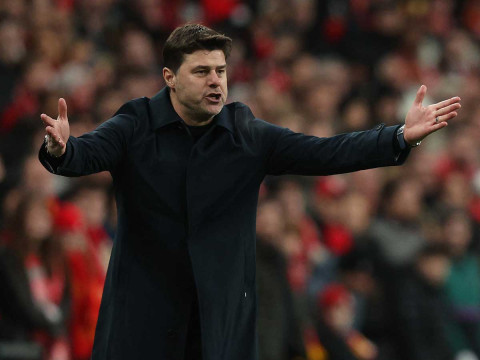 Mauricio Pochettino dirigiendo en Inglaterra. (AFP)