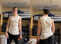 Trap Man, un creador de contenido de apenas 19 años, quiso averiguar qué pasaría si entrenara únicamente la mitad de su cuerpo. Foto: TikTok