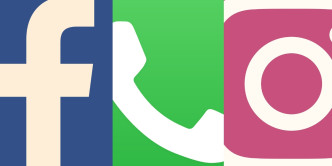 iconos de Facebook, Whatsapp, e Instagram